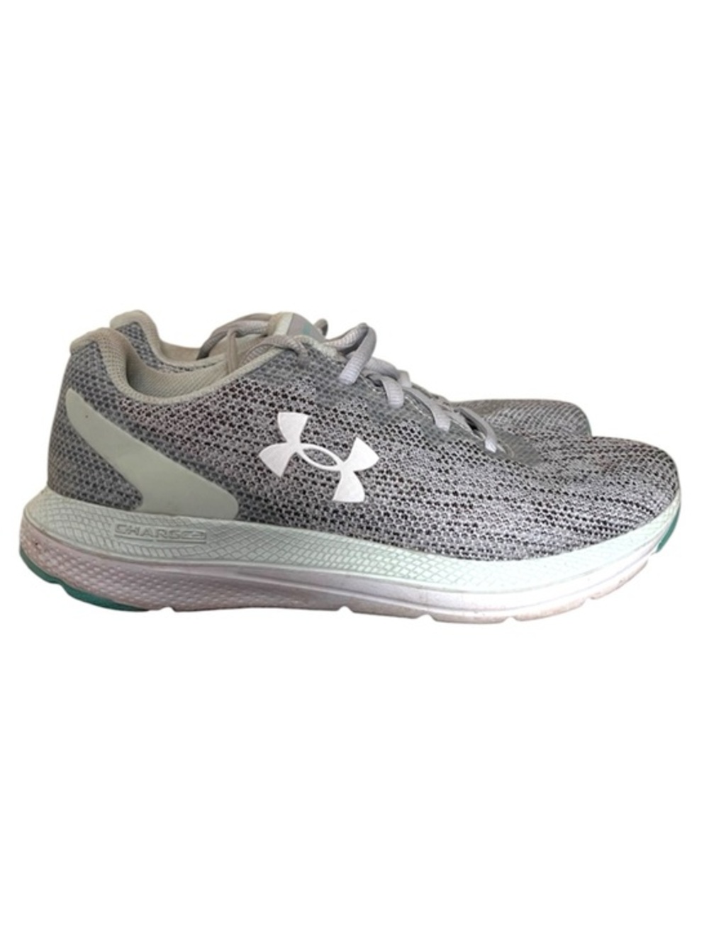 Under Armour Charged Impulse Women's Grey Mesh Running Shoes with Mint Accents